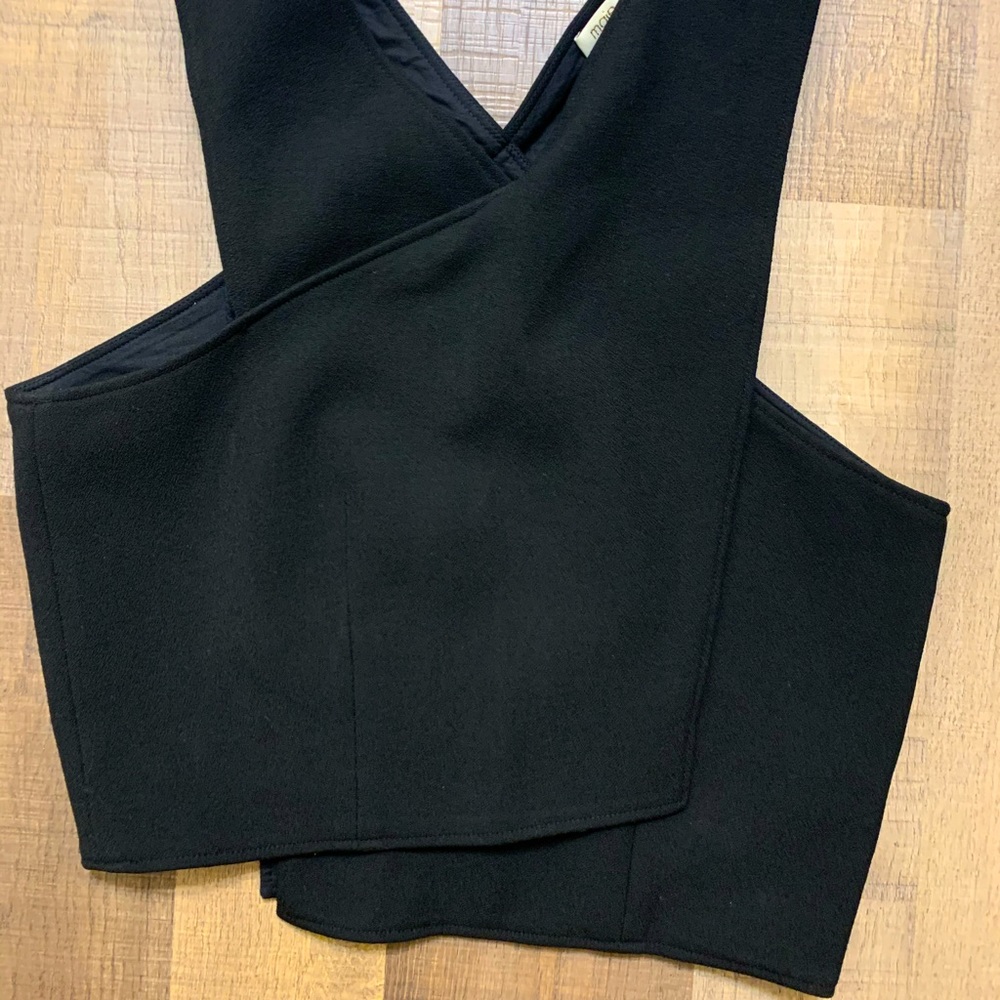 Maje asymmetric crop top